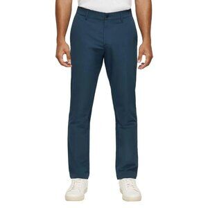 NEW Banana Republic Men's 38x32 Flat Front Tech Pants Blue Polyester